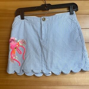 Lilly Pulitzer Blue and Pink Striped Skirt